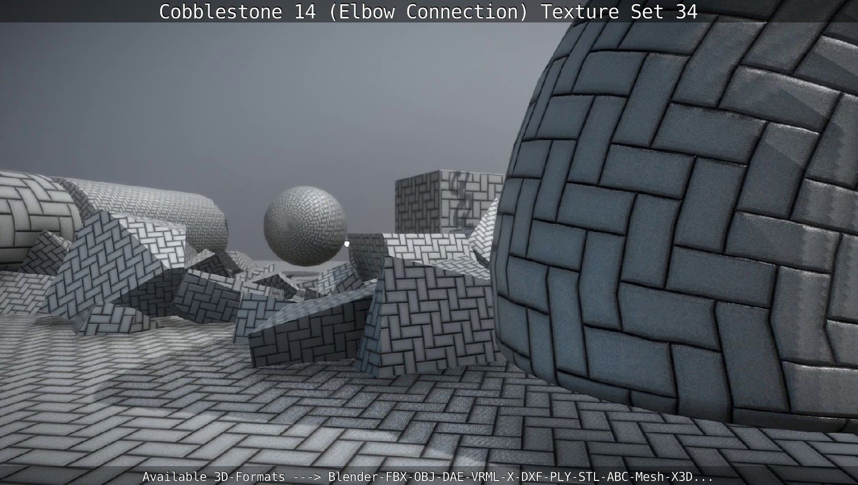 Cobblestone 14 - Elbow Connection - Texture Set 34 Texture_101