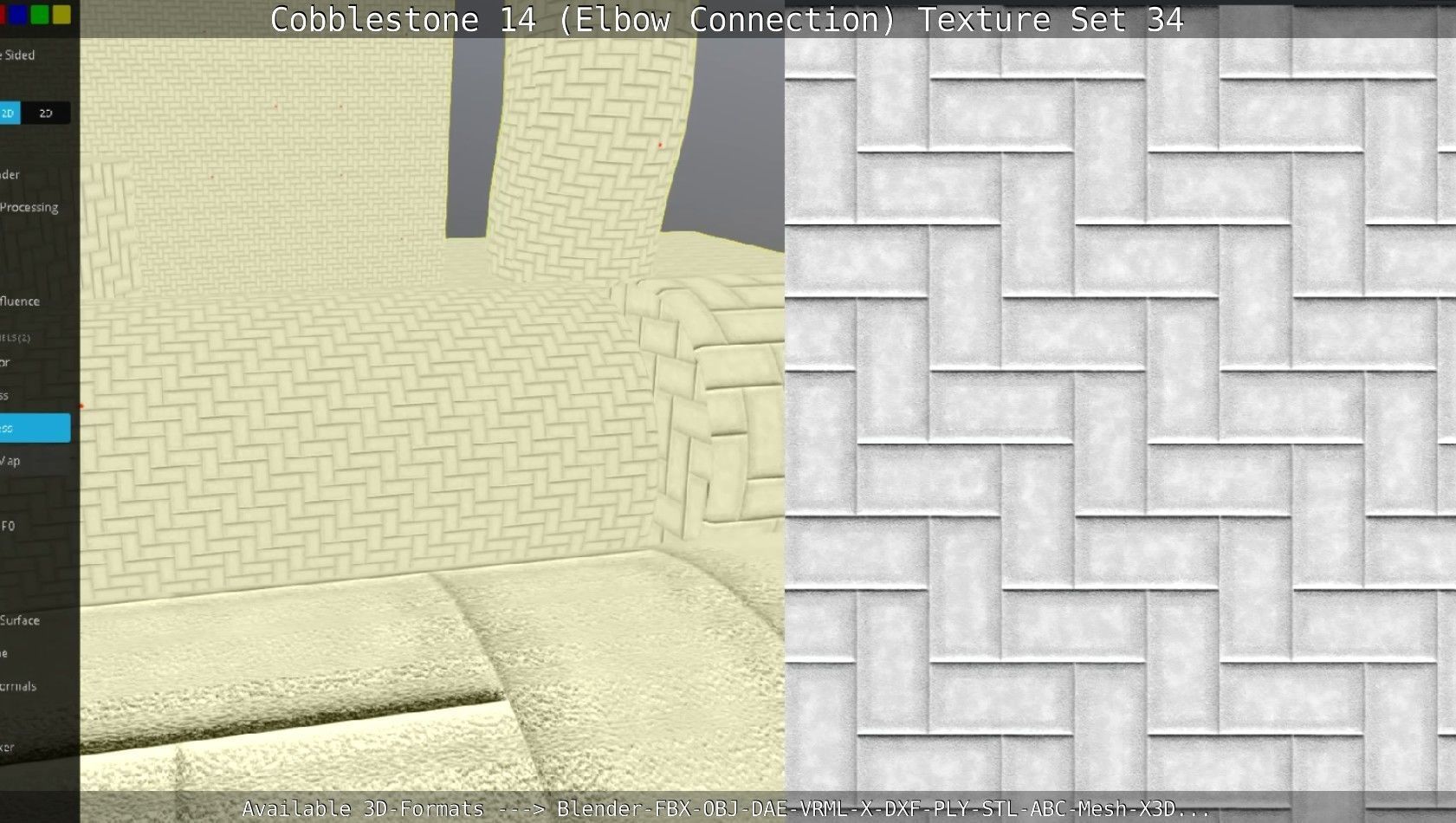 Cobblestone 14 - Elbow Connection - Texture Set 34 Texture_105
