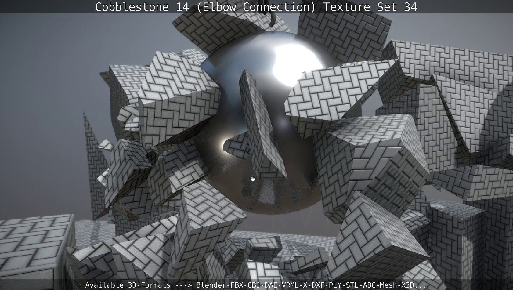 Cobblestone 14 - Elbow Connection - Texture Set 34 Texture_40