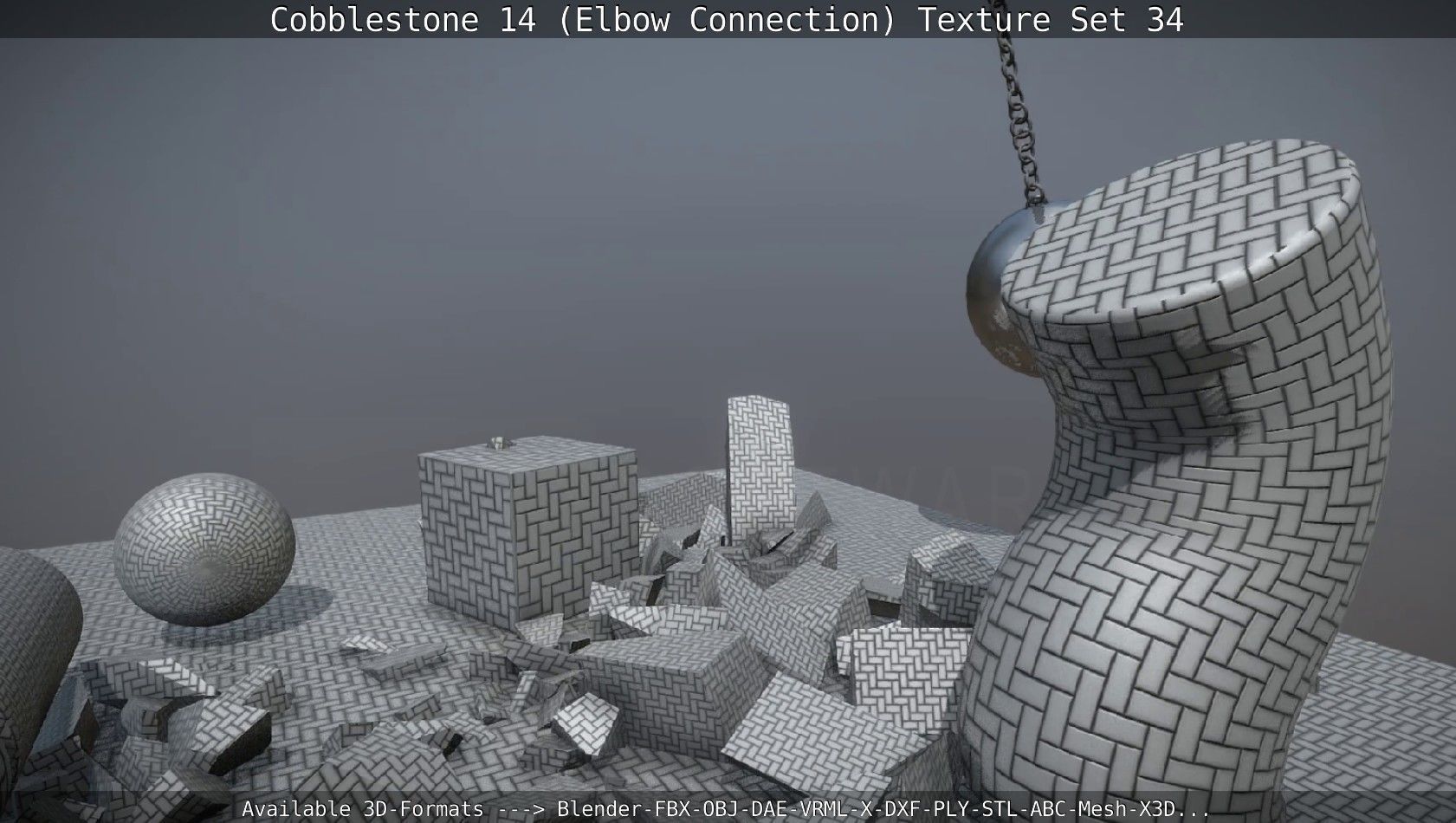 Cobblestone 14 - Elbow Connection - Texture Set 34 Texture_52
