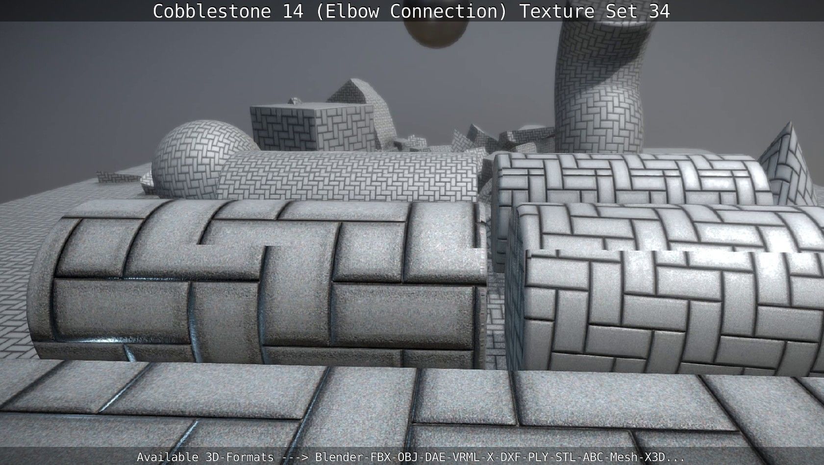 Cobblestone 14 - Elbow Connection - Texture Set 34 Texture_74