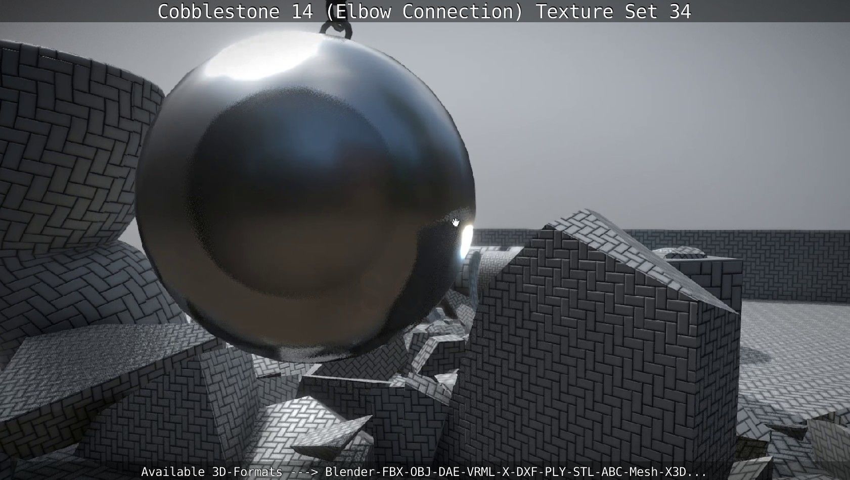 Cobblestone 14 - Elbow Connection - Texture Set 34 Texture_137