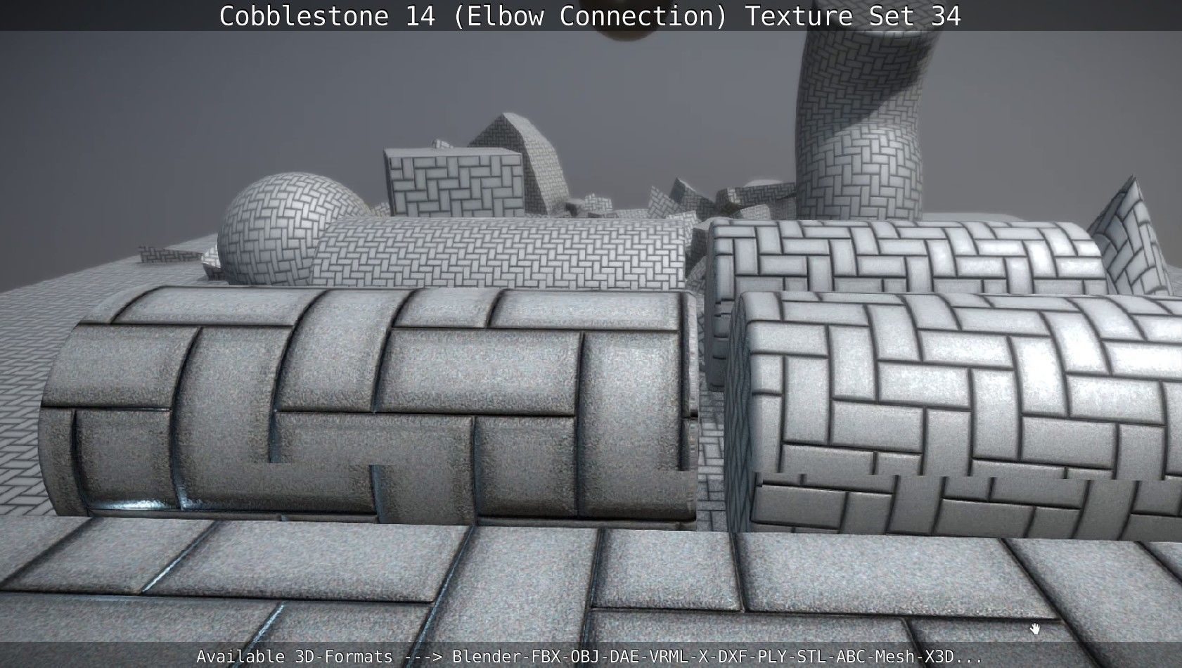 Cobblestone 14 - Elbow Connection - Texture Set 34 Texture_6
