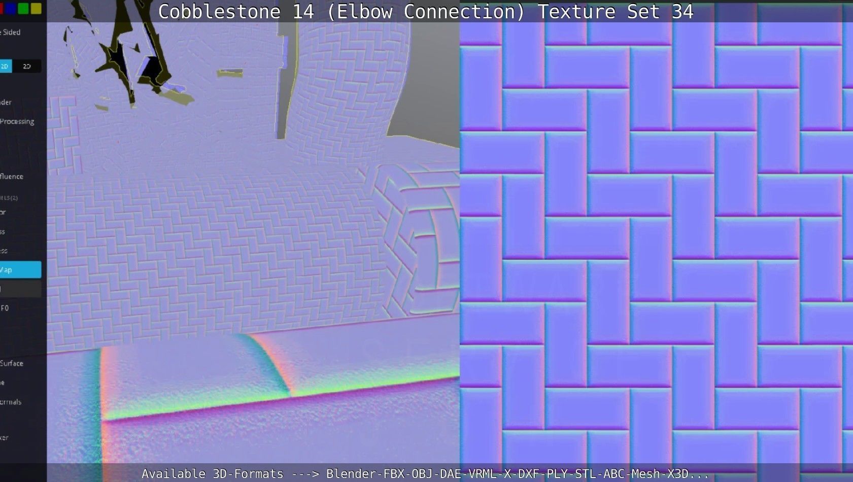 Cobblestone 14 - Elbow Connection - Texture Set 34 Texture_9