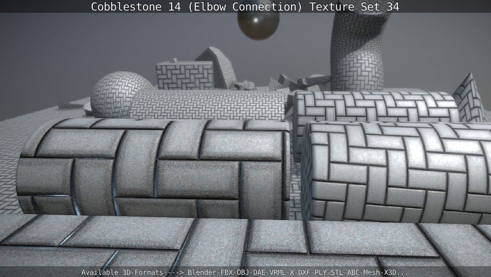 Cobblestone 14 - Elbow Connection - Texture Set 34 Texture_75