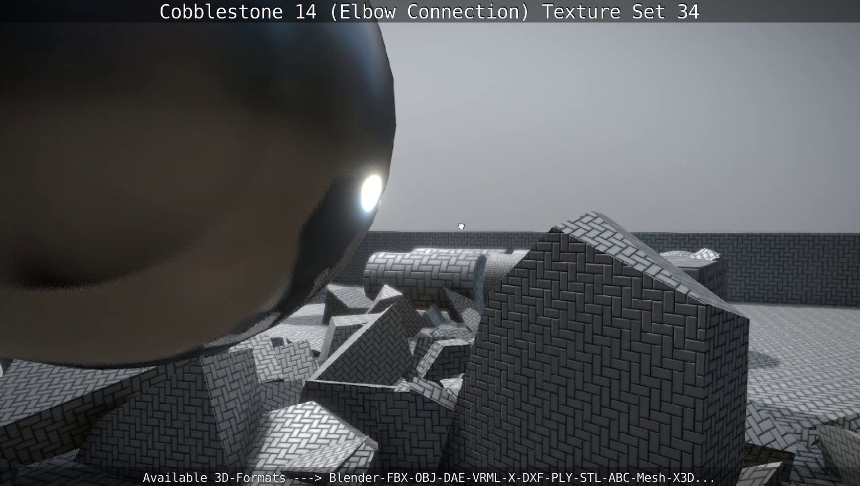 Cobblestone 14 - Elbow Connection - Texture Set 34 Texture_138