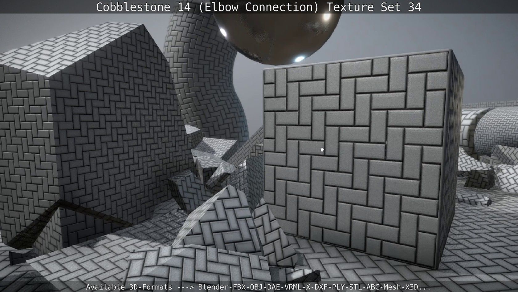 Cobblestone 14 - Elbow Connection - Texture Set 34 Texture_24