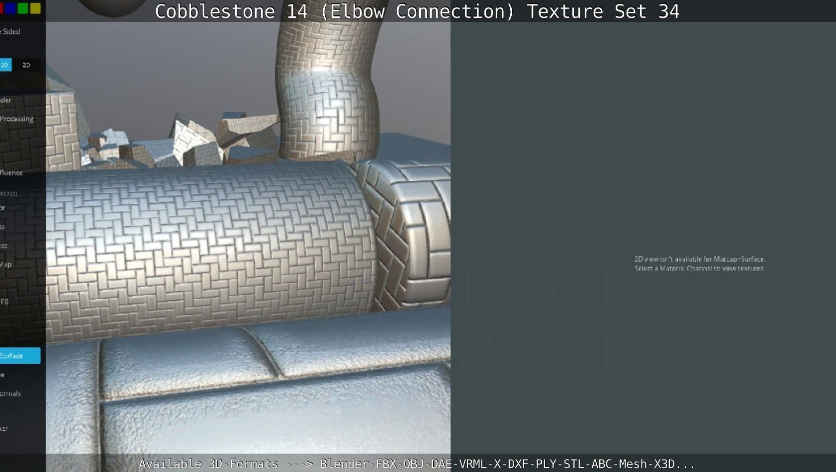 Cobblestone 14 - Elbow Connection - Texture Set 34 Texture_116
