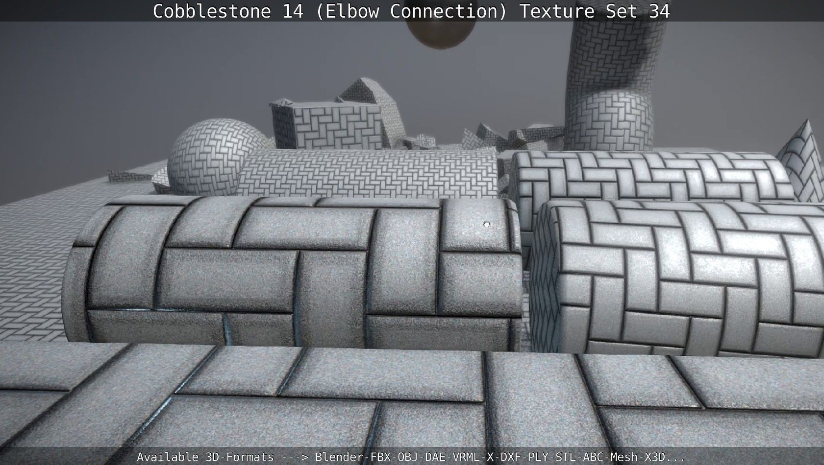 Cobblestone 14 - Elbow Connection - Texture Set 34 Texture_72
