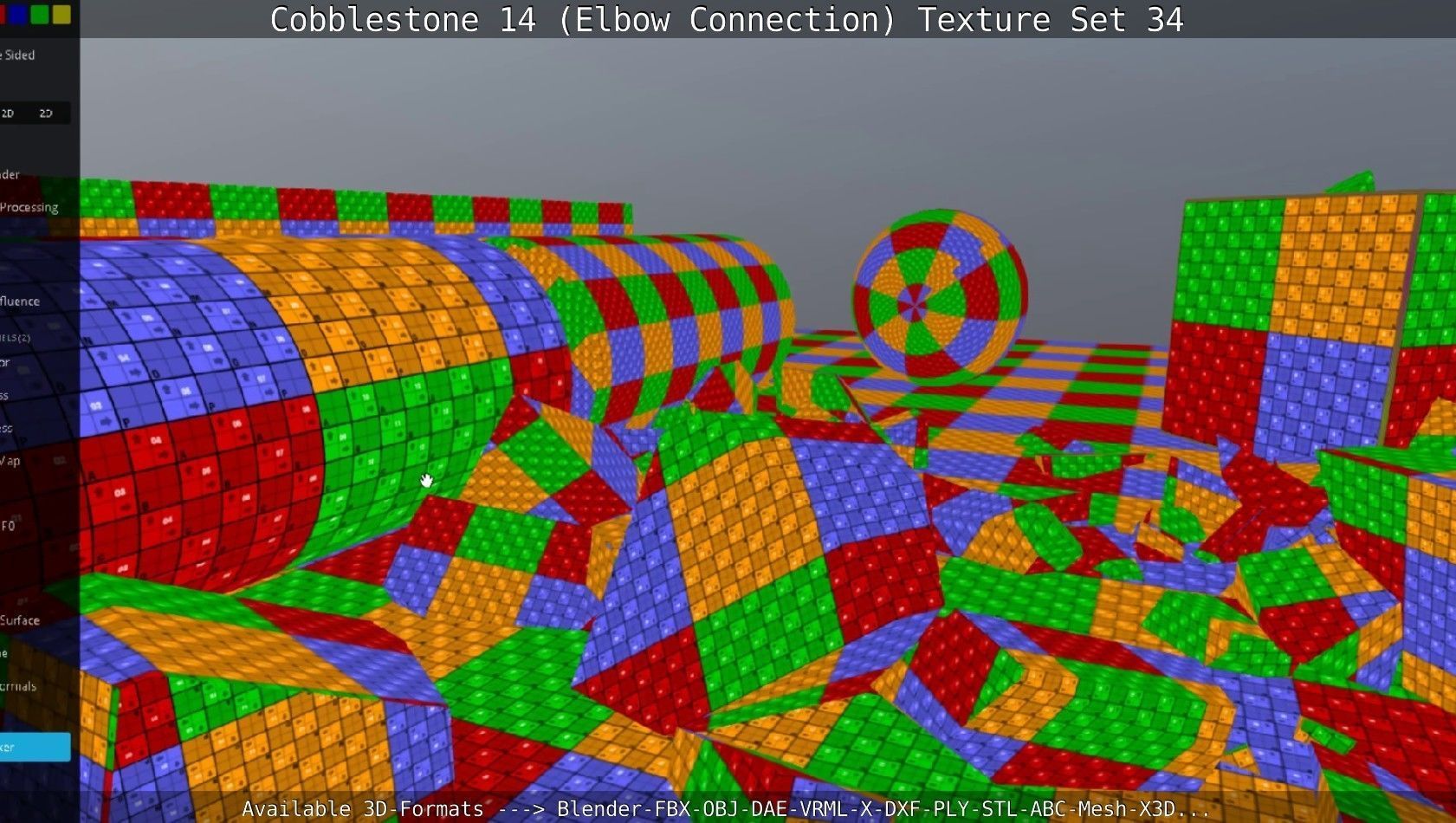 Cobblestone 14 - Elbow Connection - Texture Set 34 Texture_122