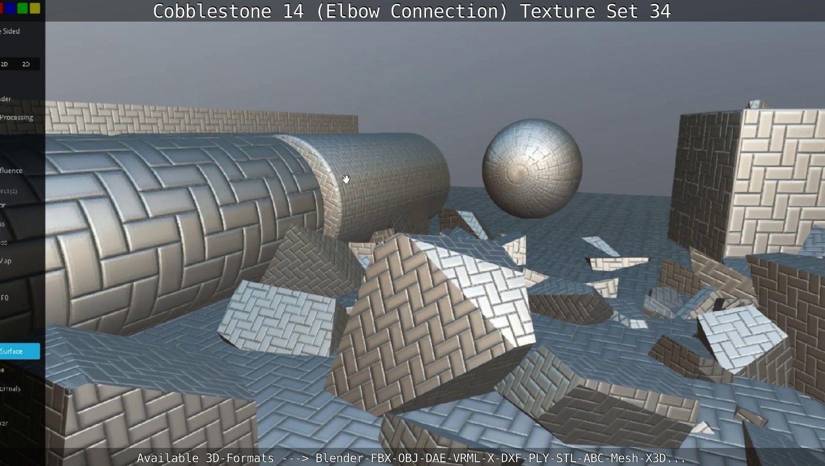Cobblestone 14 - Elbow Connection - Texture Set 34 Texture_119