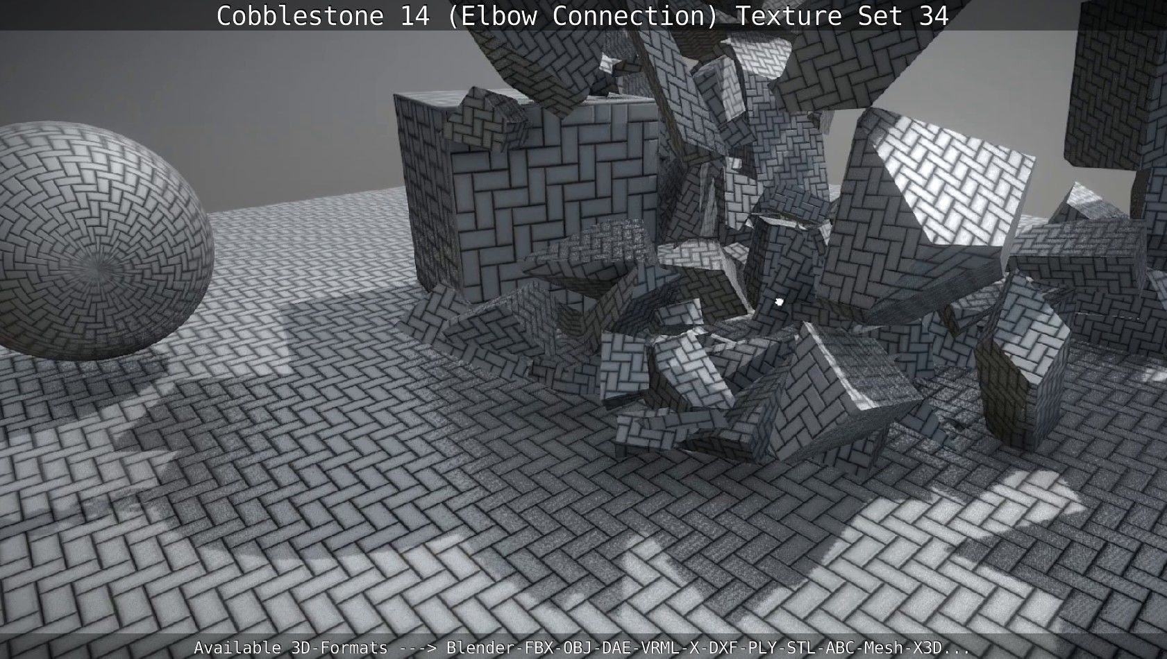 Cobblestone 14 - Elbow Connection - Texture Set 34 Texture_63