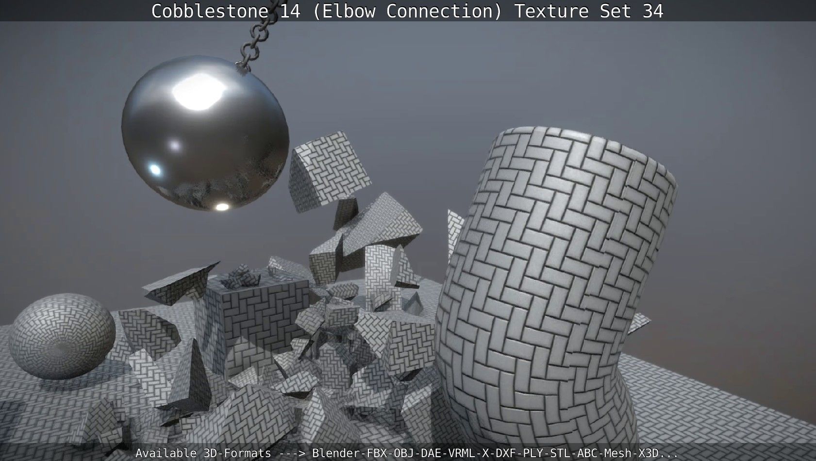 Cobblestone 14 - Elbow Connection - Texture Set 34 Texture_20