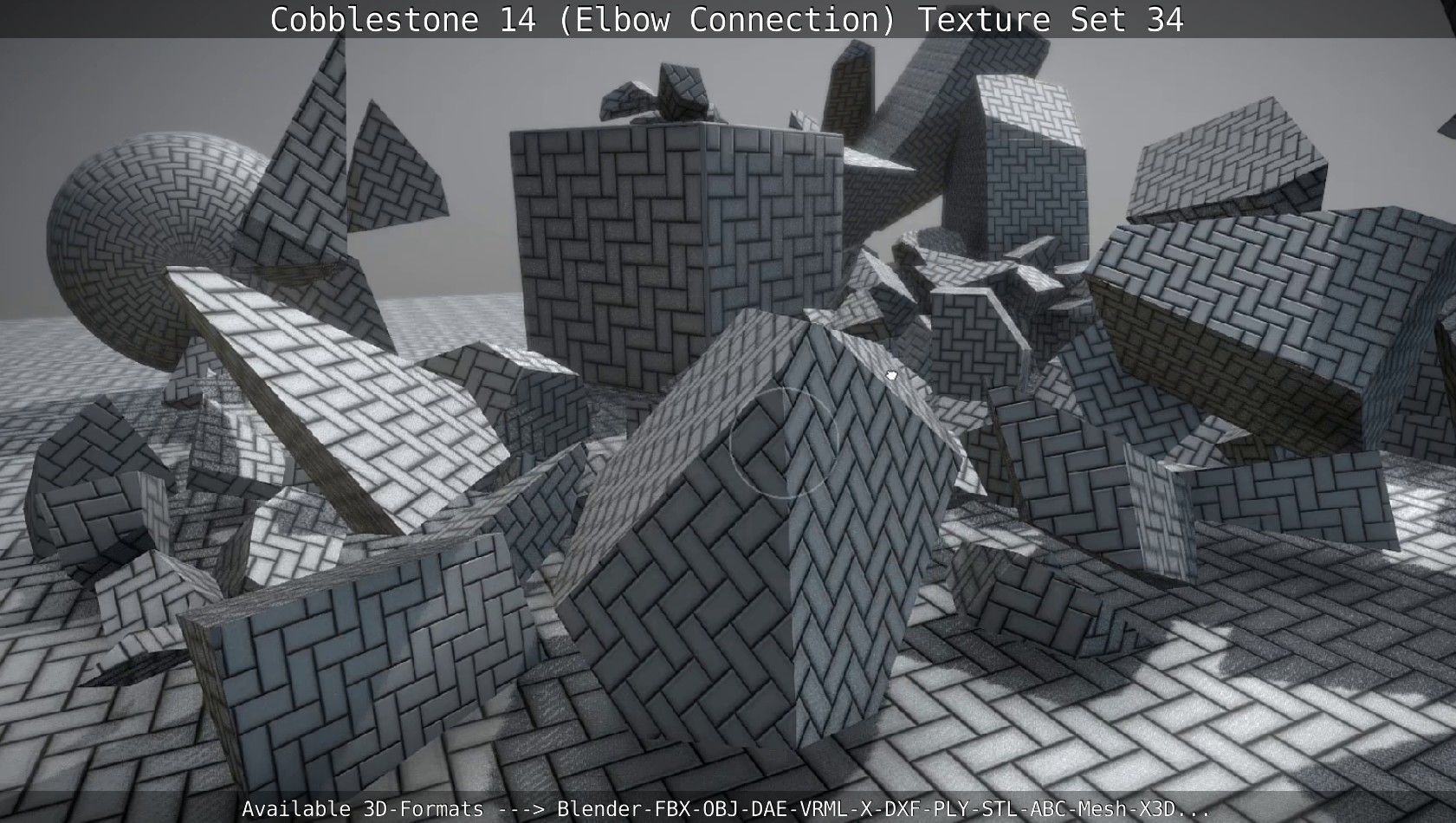 Cobblestone 14 - Elbow Connection - Texture Set 34 Texture_64