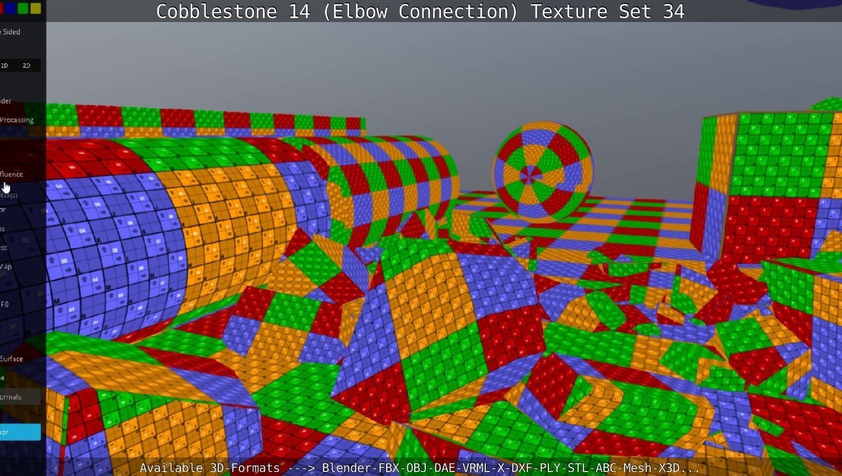 Cobblestone 14 - Elbow Connection - Texture Set 34 Texture_125