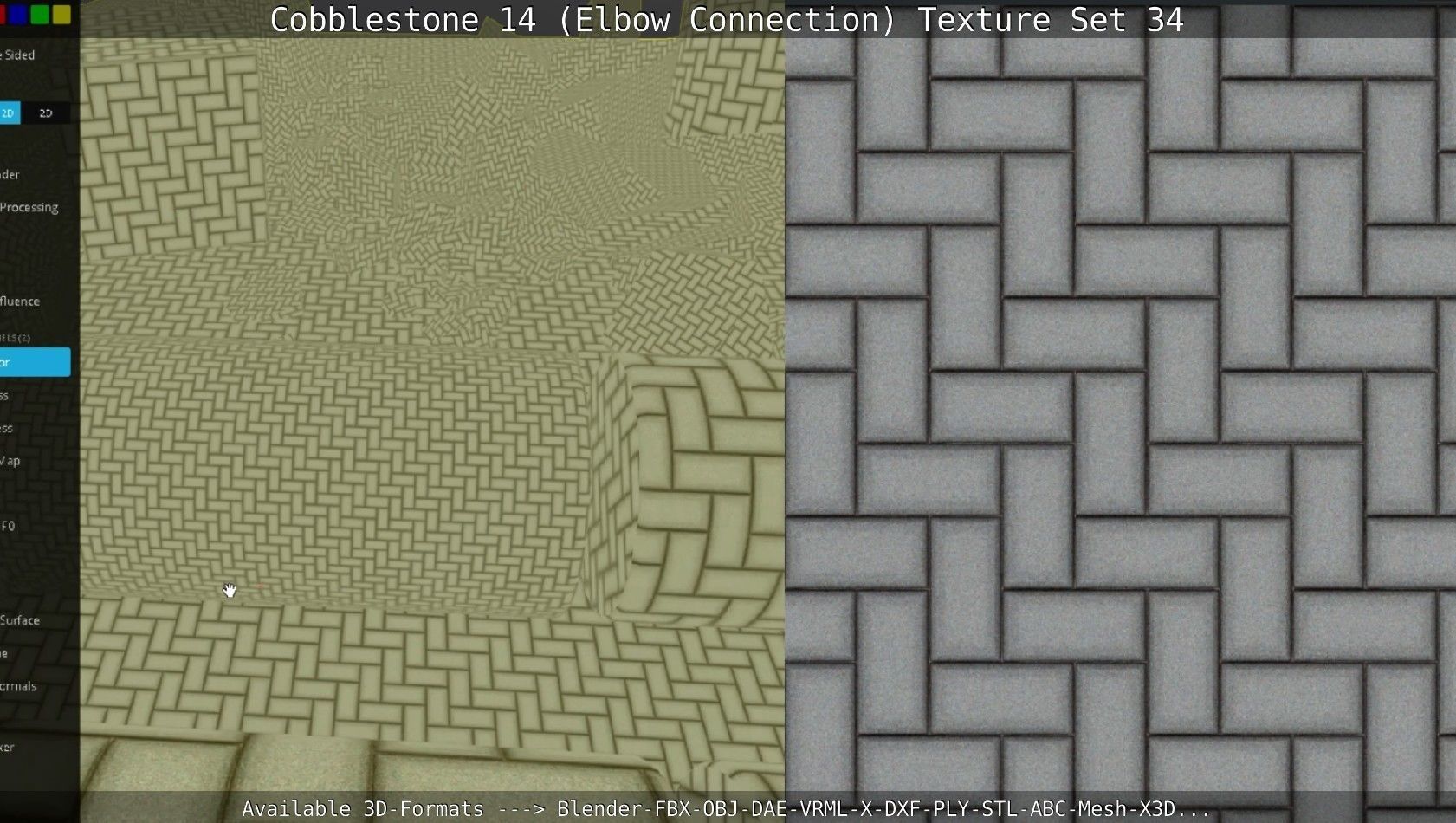 Cobblestone 14 - Elbow Connection - Texture Set 34 Texture_89