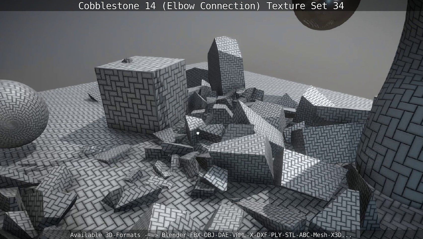 Cobblestone 14 - Elbow Connection - Texture Set 34 Texture_123