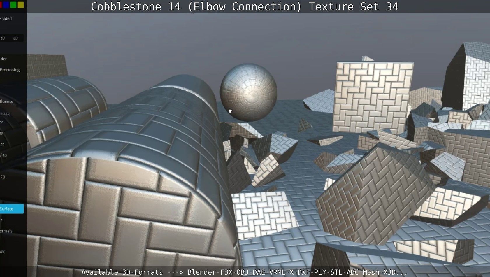 Cobblestone 14 - Elbow Connection - Texture Set 34 Texture_118
