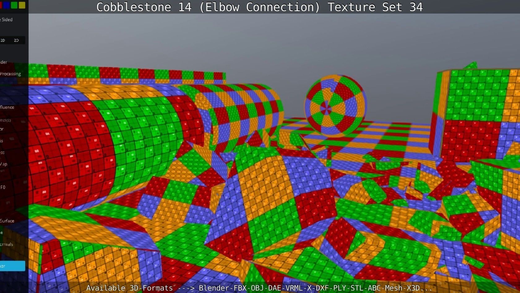 Cobblestone 14 - Elbow Connection - Texture Set 34 Texture_121