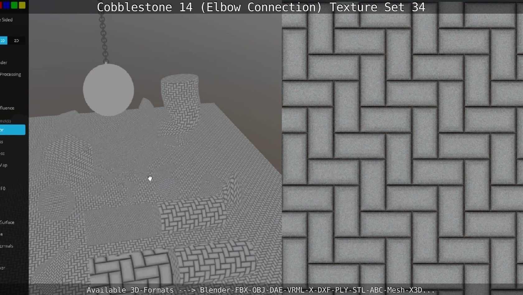 Cobblestone 14 - Elbow Connection - Texture Set 34 Texture_85