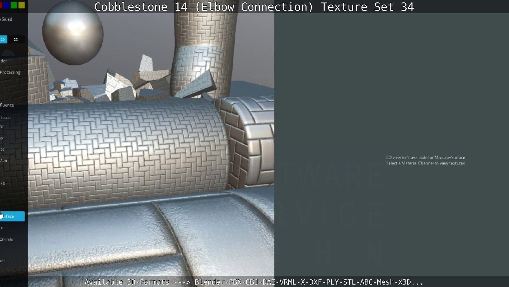 Cobblestone 14 - Elbow Connection - Texture Set 34 Texture_114