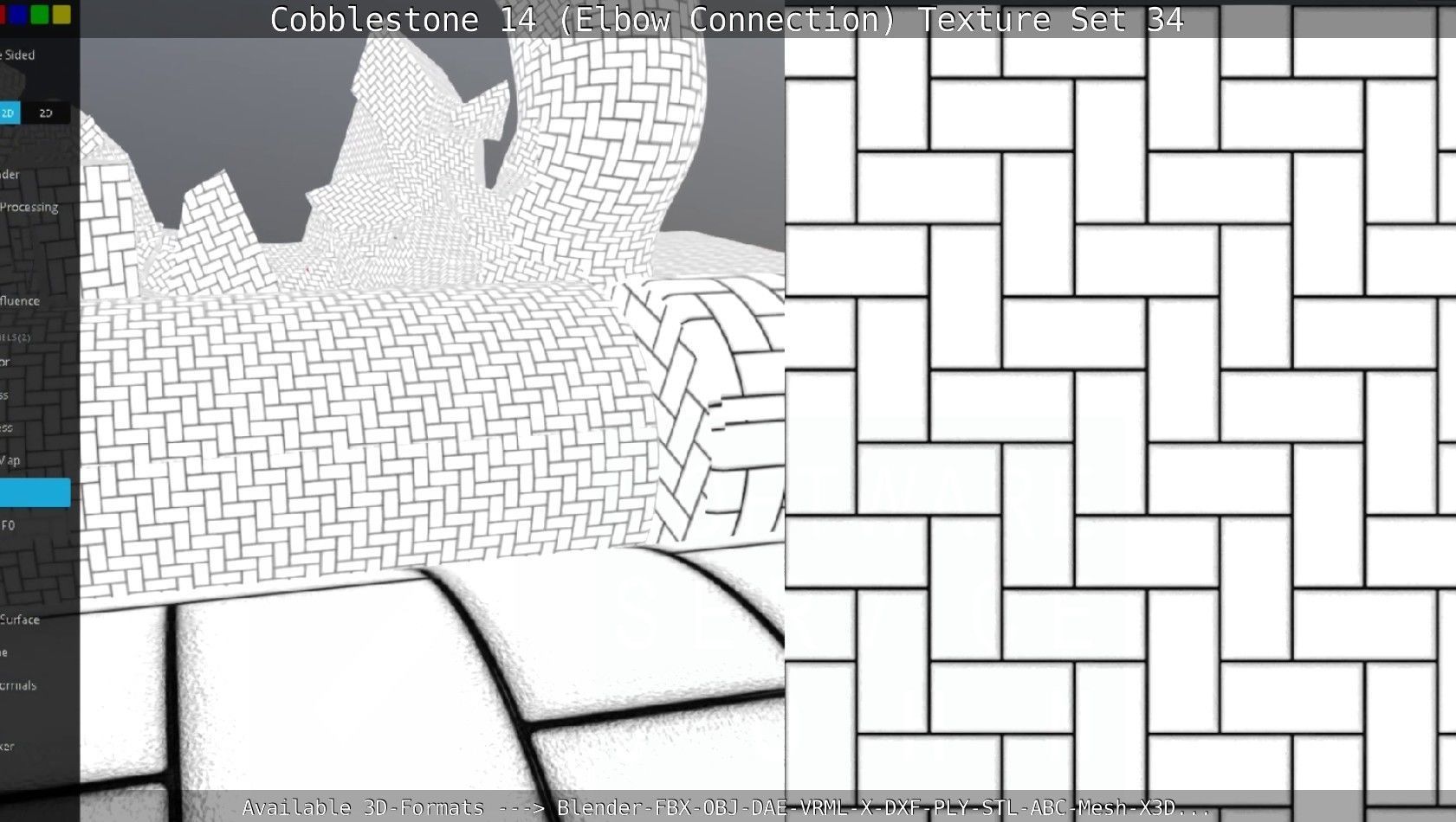 Cobblestone 14 - Elbow Connection - Texture Set 34 Texture_108