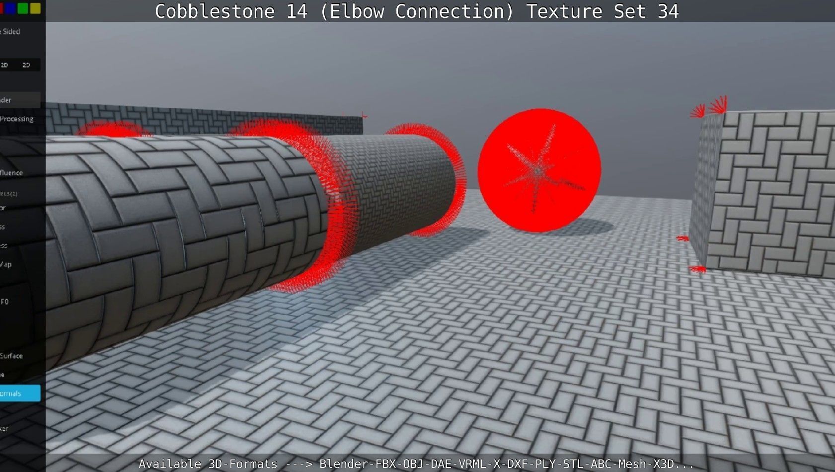 Cobblestone 14 - Elbow Connection - Texture Set 34 Texture_127