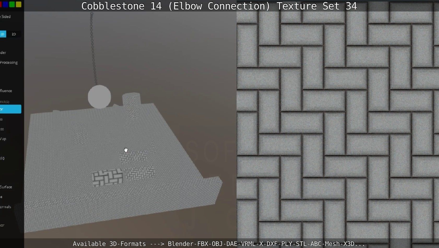 Cobblestone 14 - Elbow Connection - Texture Set 34 Texture_84