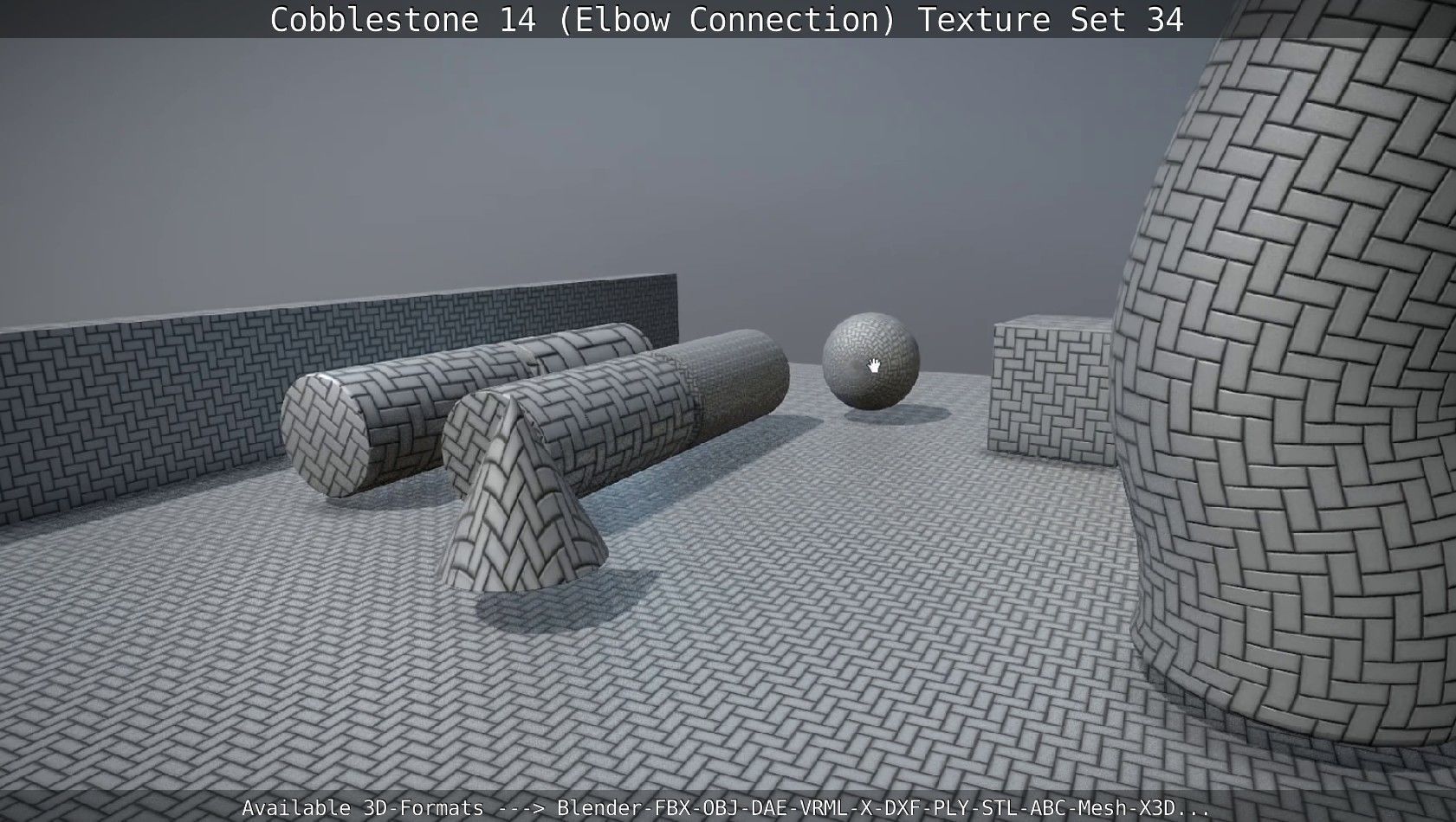 Cobblestone 14 - Elbow Connection - Texture Set 34 Texture_130