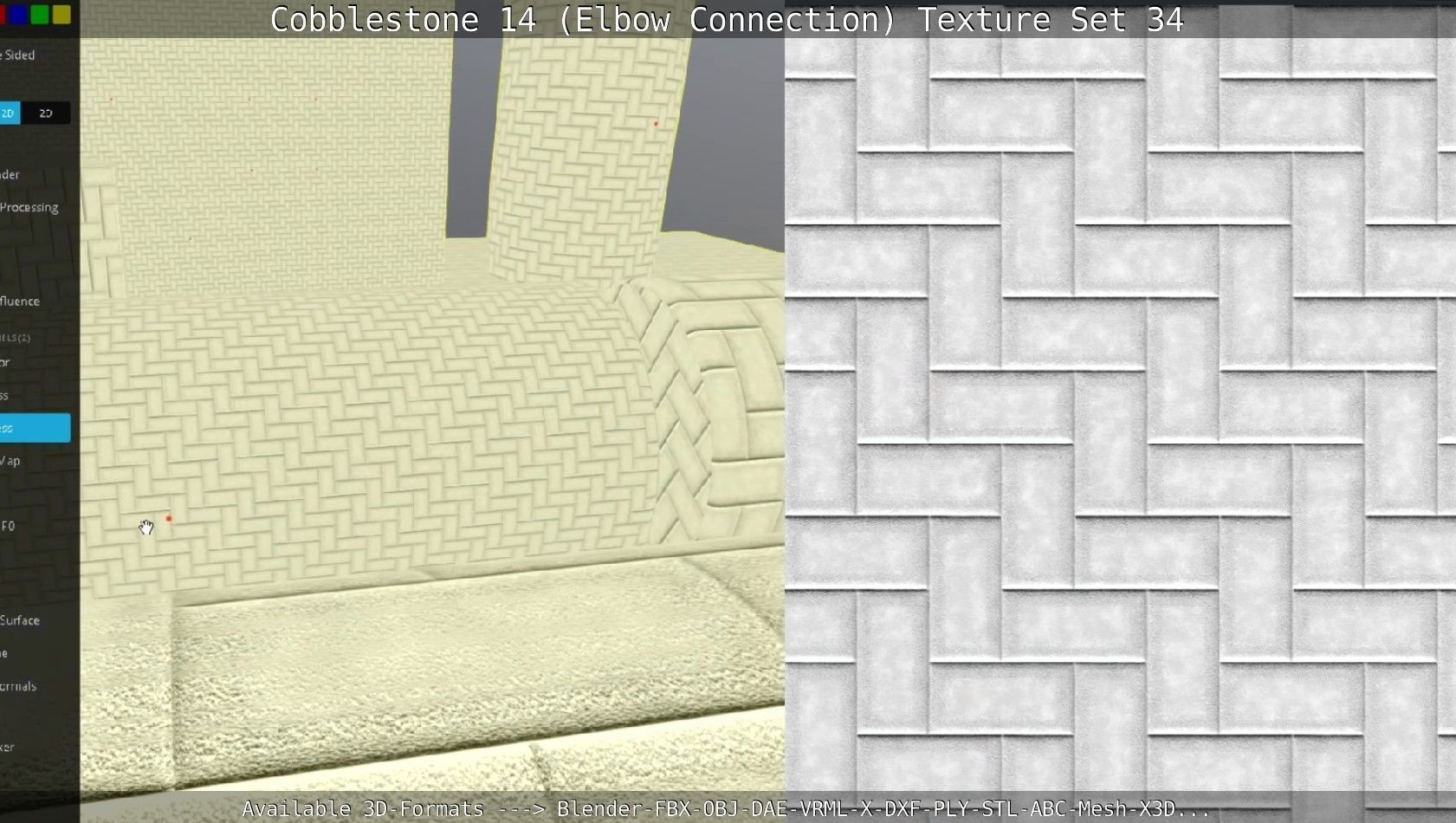 Cobblestone 14 - Elbow Connection - Texture Set 34 Texture_104