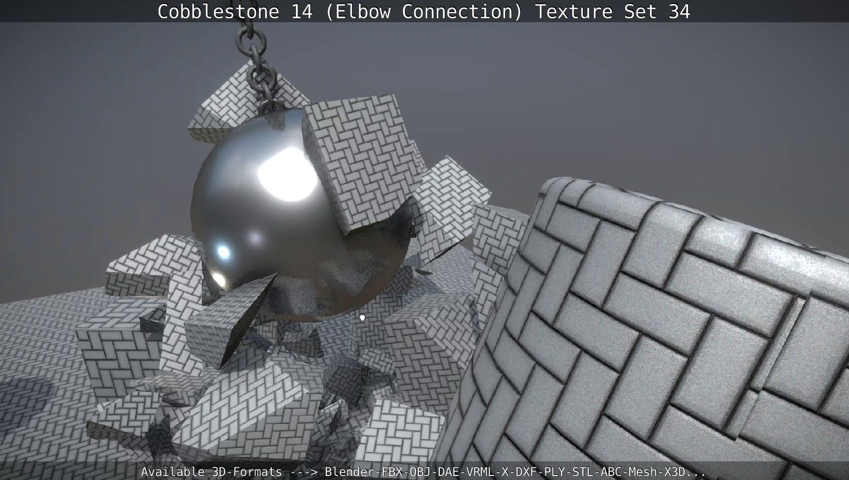 Cobblestone 14 - Elbow Connection - Texture Set 34 Texture_42