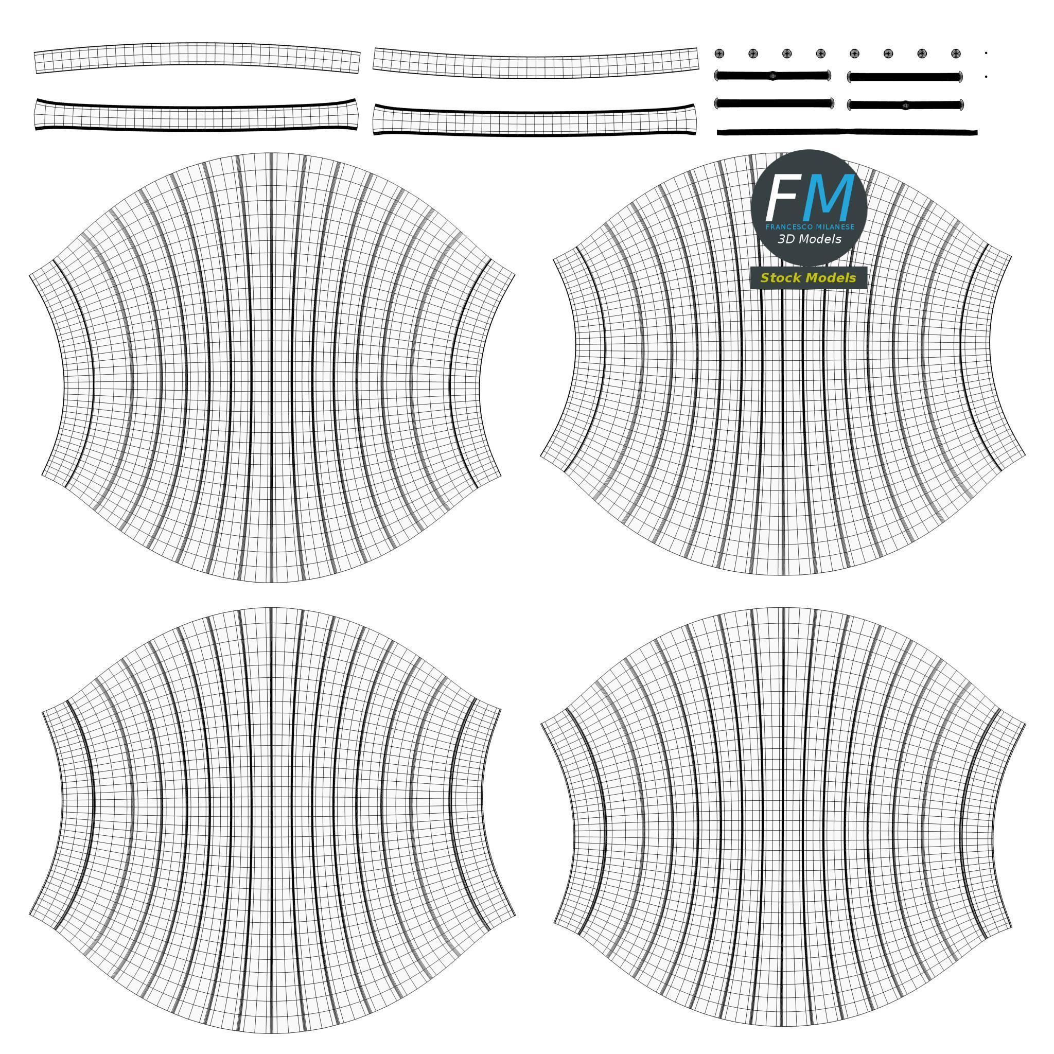 Japanese paper lantern 1 3D model_11