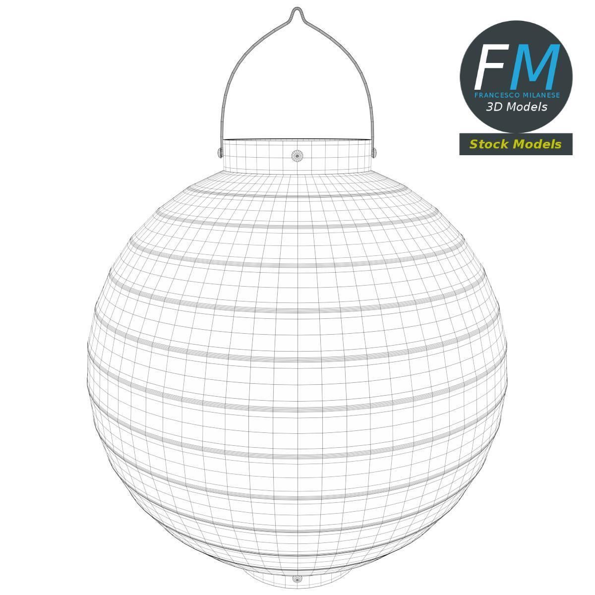 Japanese paper lantern 1 3D model_7