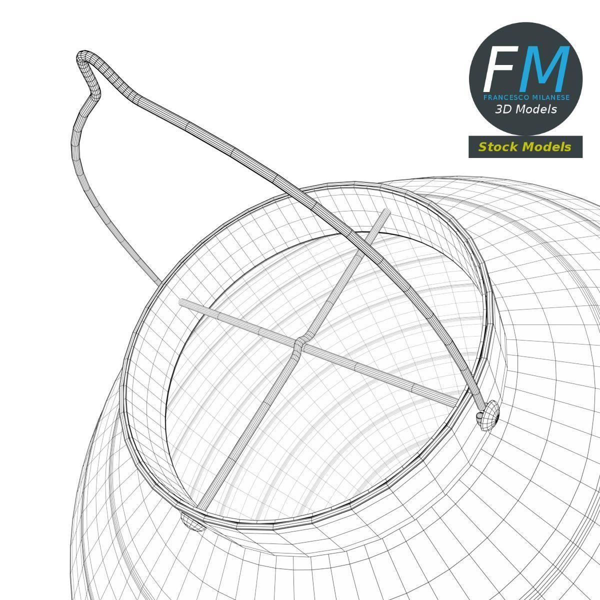 Japanese paper lantern 1 3D model_8