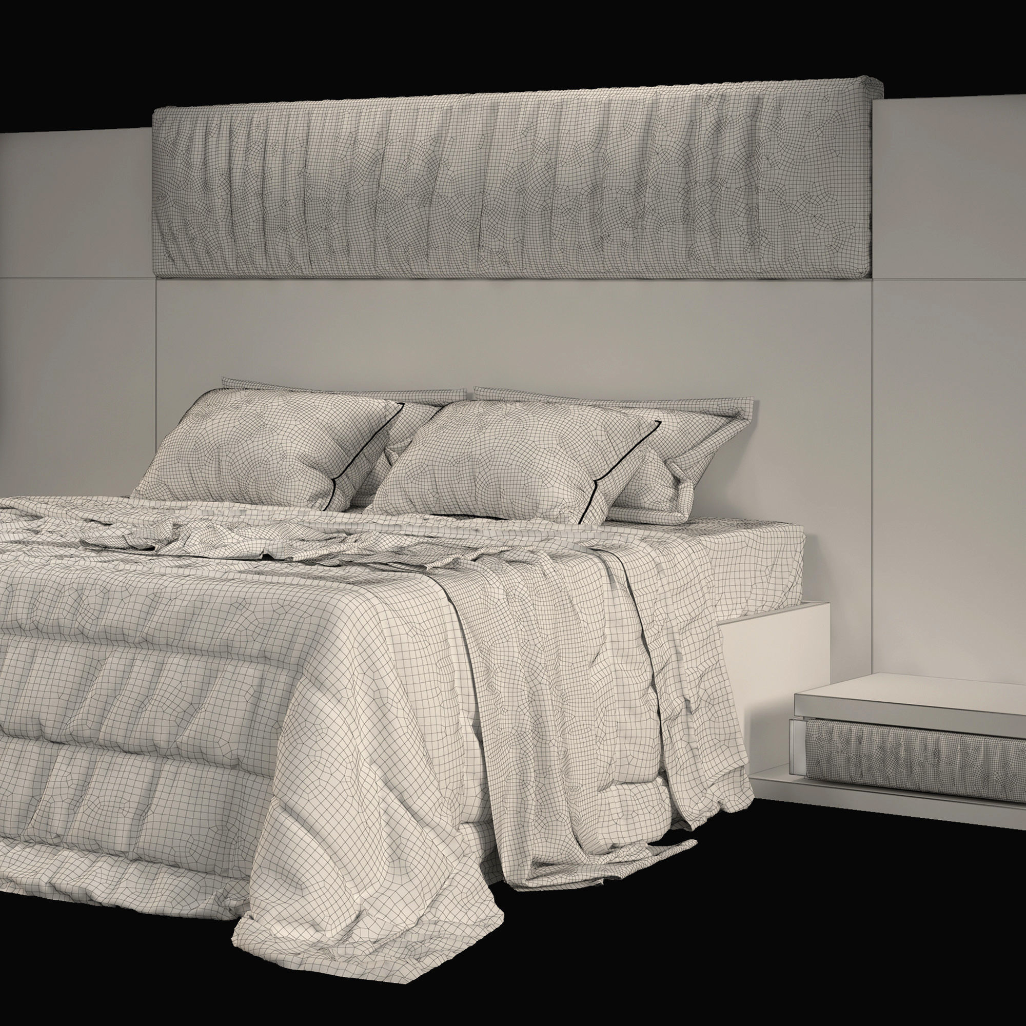 bed set 01 3D model_2