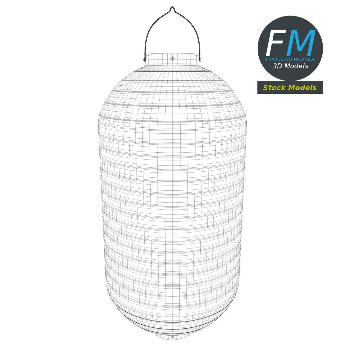 Japanese paper lantern 2 3D model_7