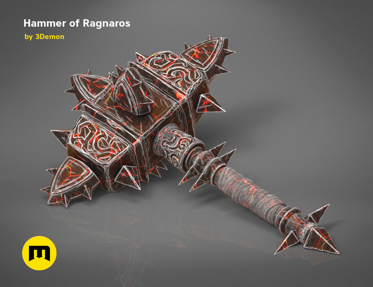 Hammer of Ragnaros - World of Warcraft 3D print model_2