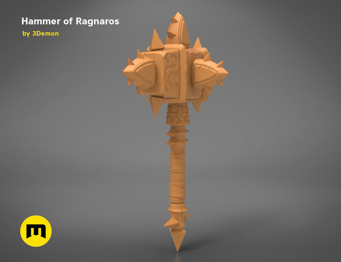 Hammer of Ragnaros - World of Warcraft 3D print model_18