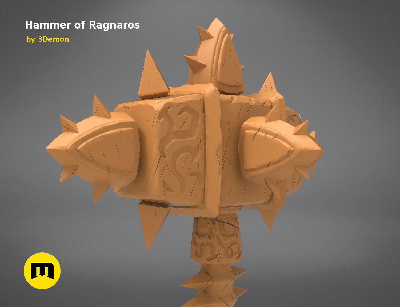 Hammer of Ragnaros - World of Warcraft 3D print model_16