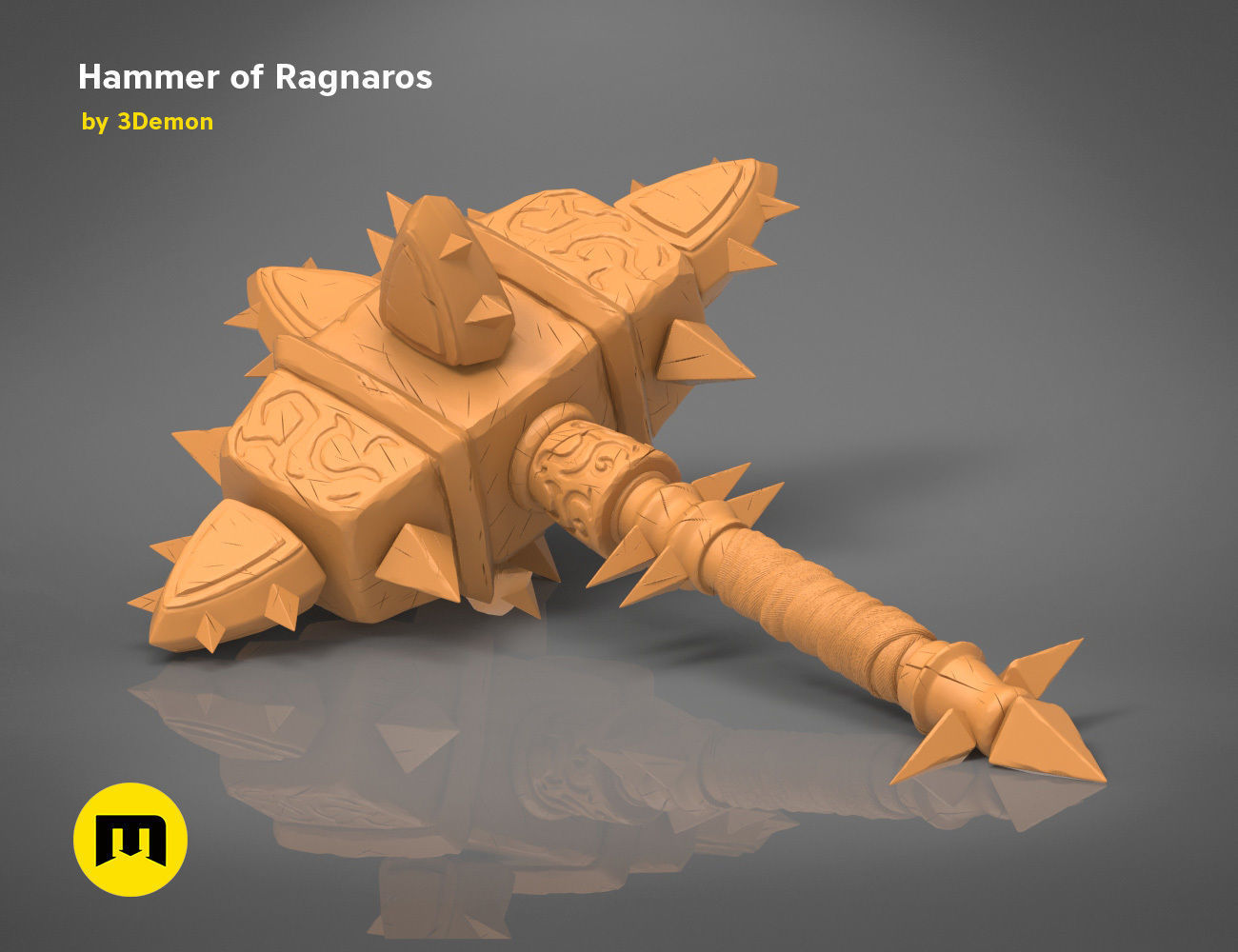 Hammer of Ragnaros - World of Warcraft 3D print model_17