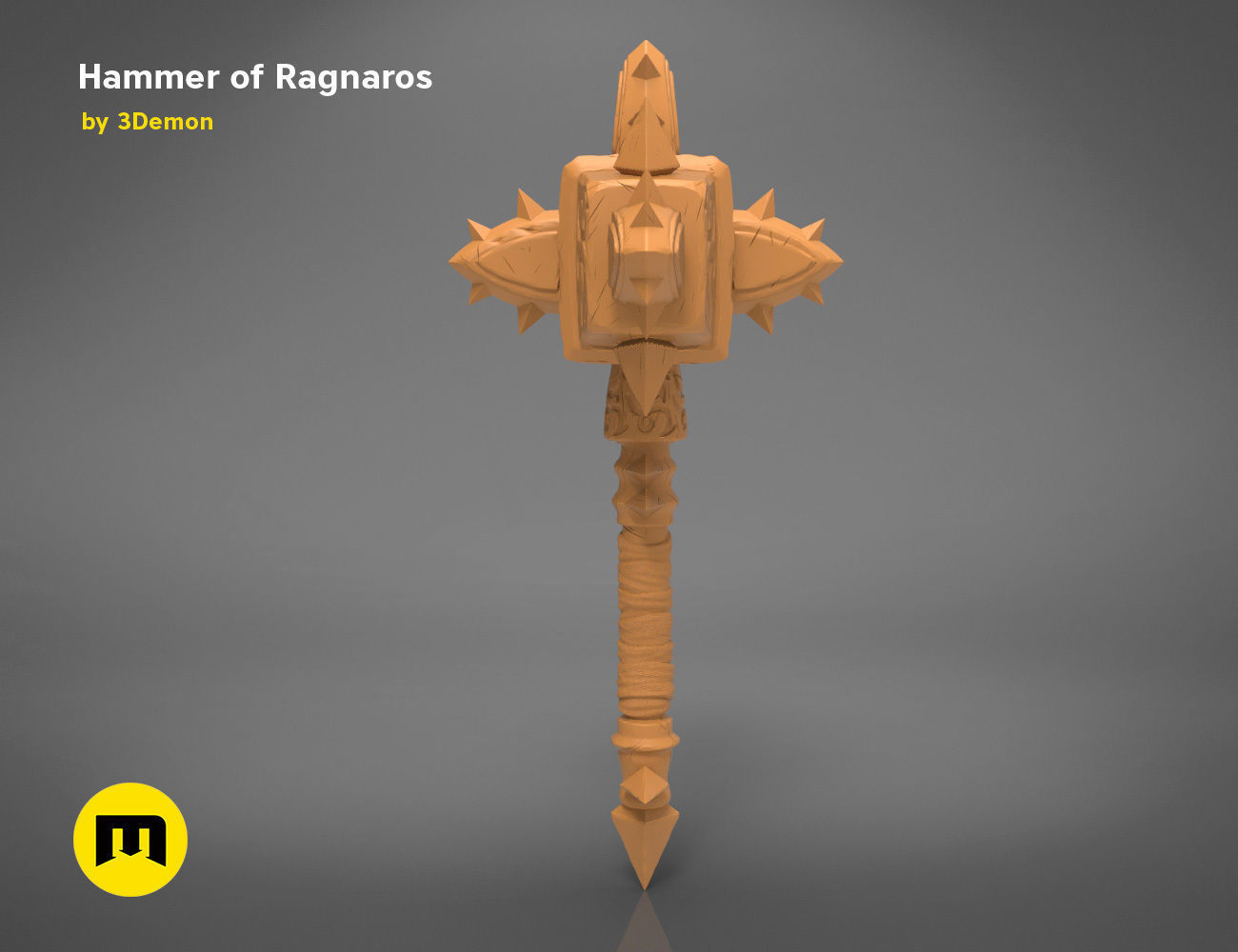 Hammer of Ragnaros - World of Warcraft 3D print model_12