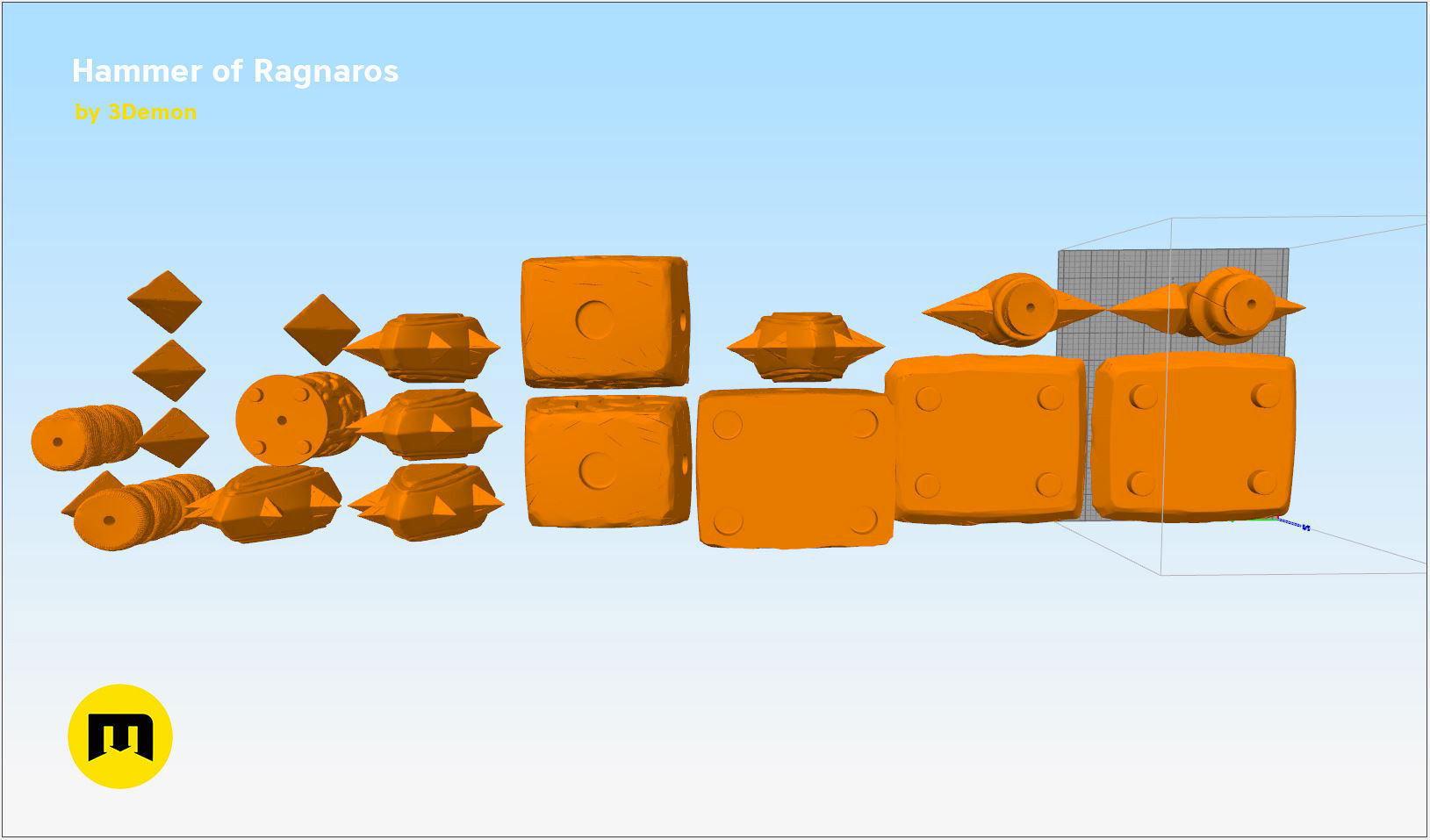 Hammer of Ragnaros - World of Warcraft 3D print model_6