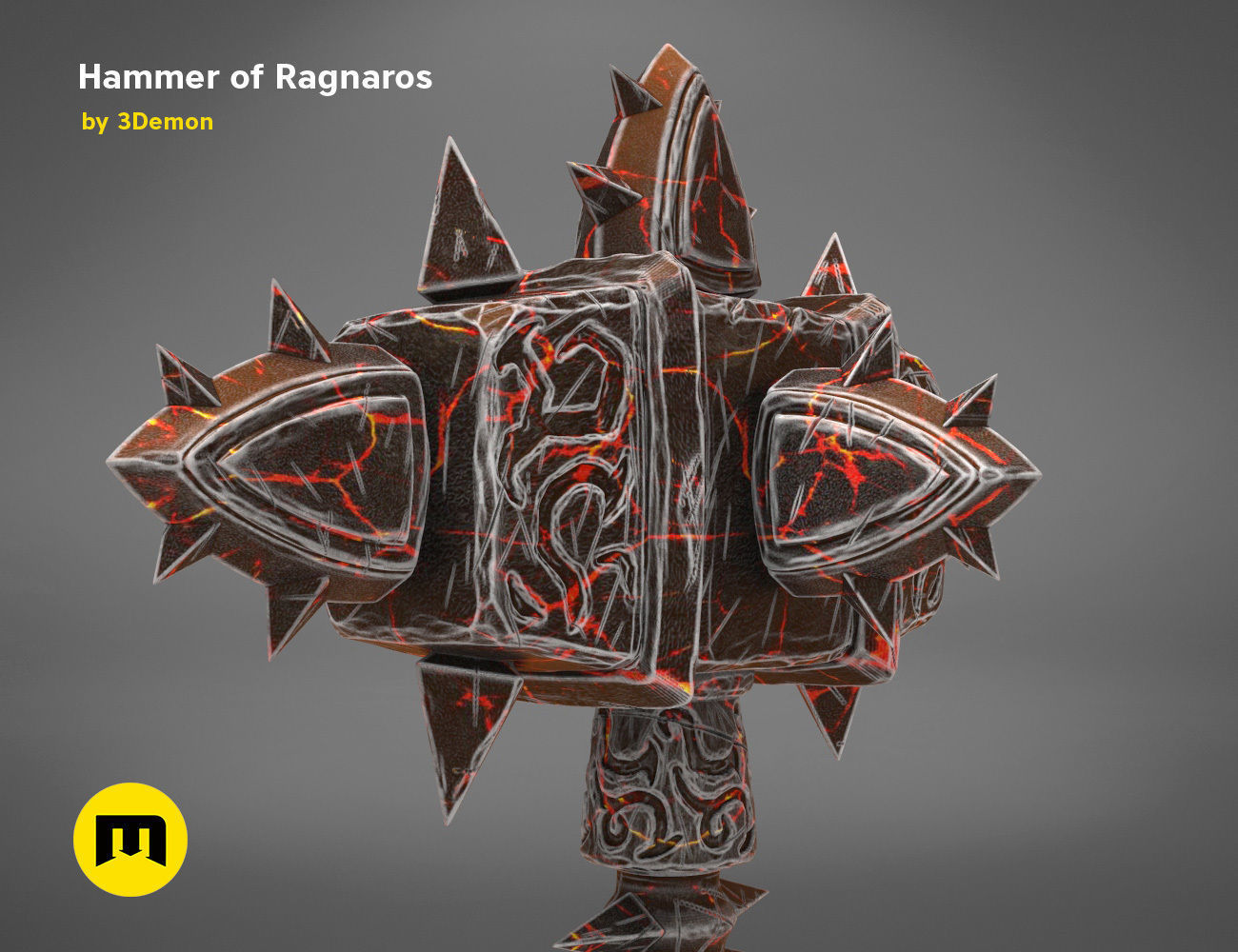Hammer of Ragnaros - World of Warcraft 3D print model_3