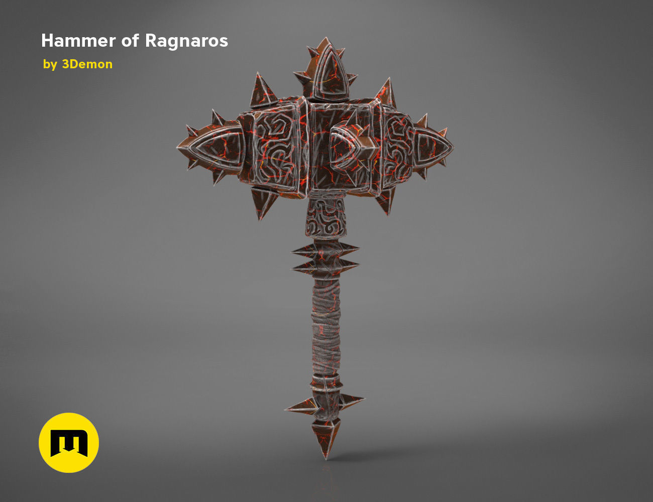 Hammer of Ragnaros - World of Warcraft 3D print model_1