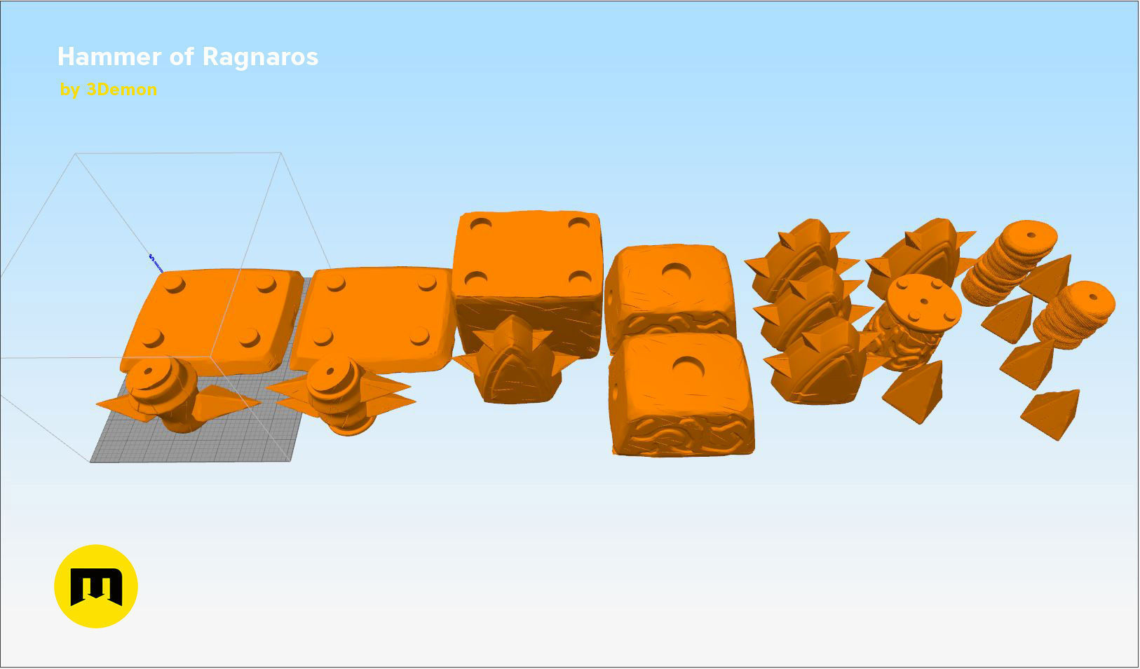 Hammer of Ragnaros - World of Warcraft 3D print model_4