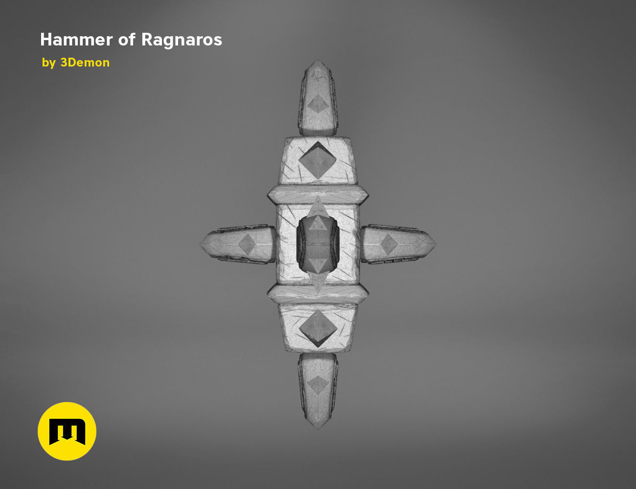 Hammer of Ragnaros - World of Warcraft 3D print model_9
