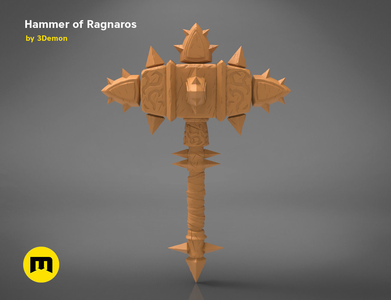 Hammer of Ragnaros - World of Warcraft 3D print model_13