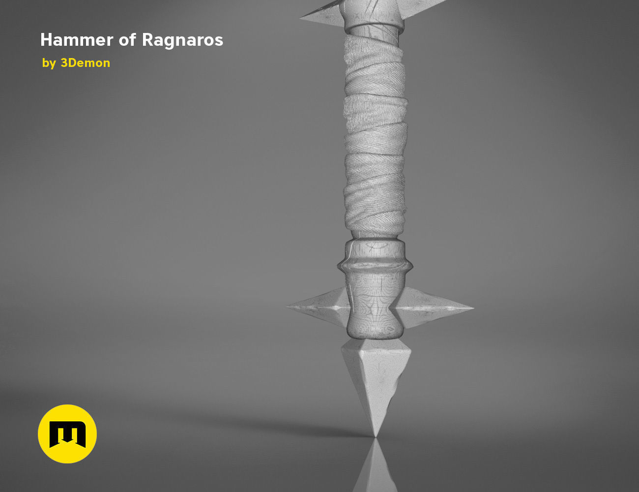 Hammer of Ragnaros - World of Warcraft 3D print model_11