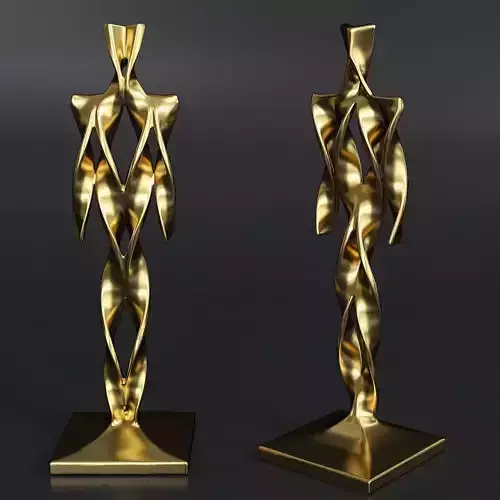 twist man decor for interior and 3d prind