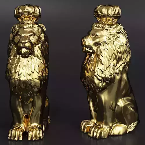 lion statue decor and for 3d printing